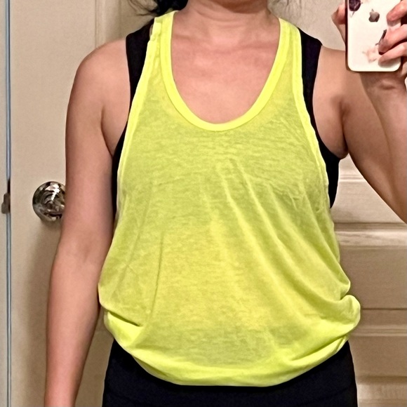 Neon green yellow workout tank top - NWOT - Picture 6 of 6